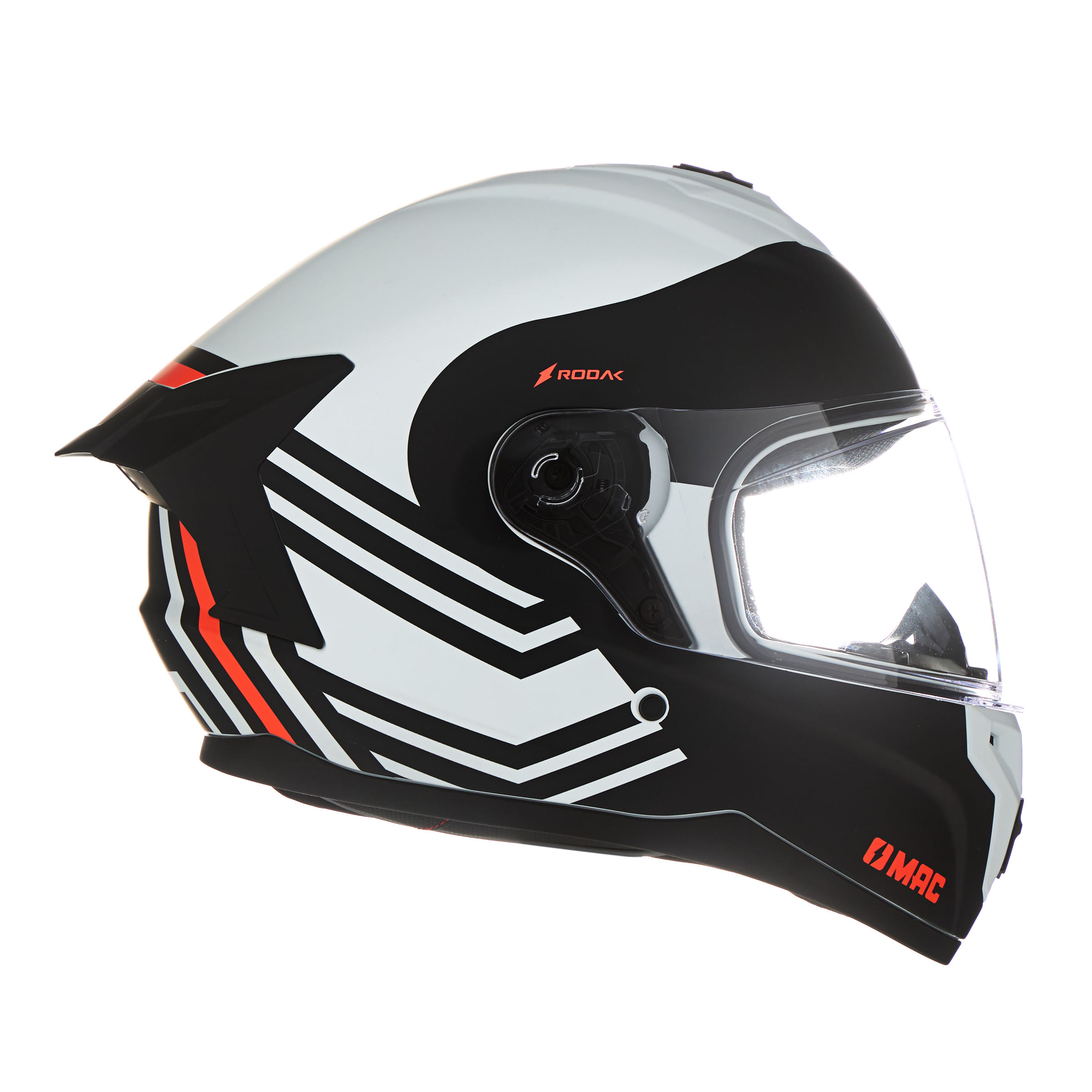 Casco MAC 070 Volt Rodak Negro / Blanco / Mate