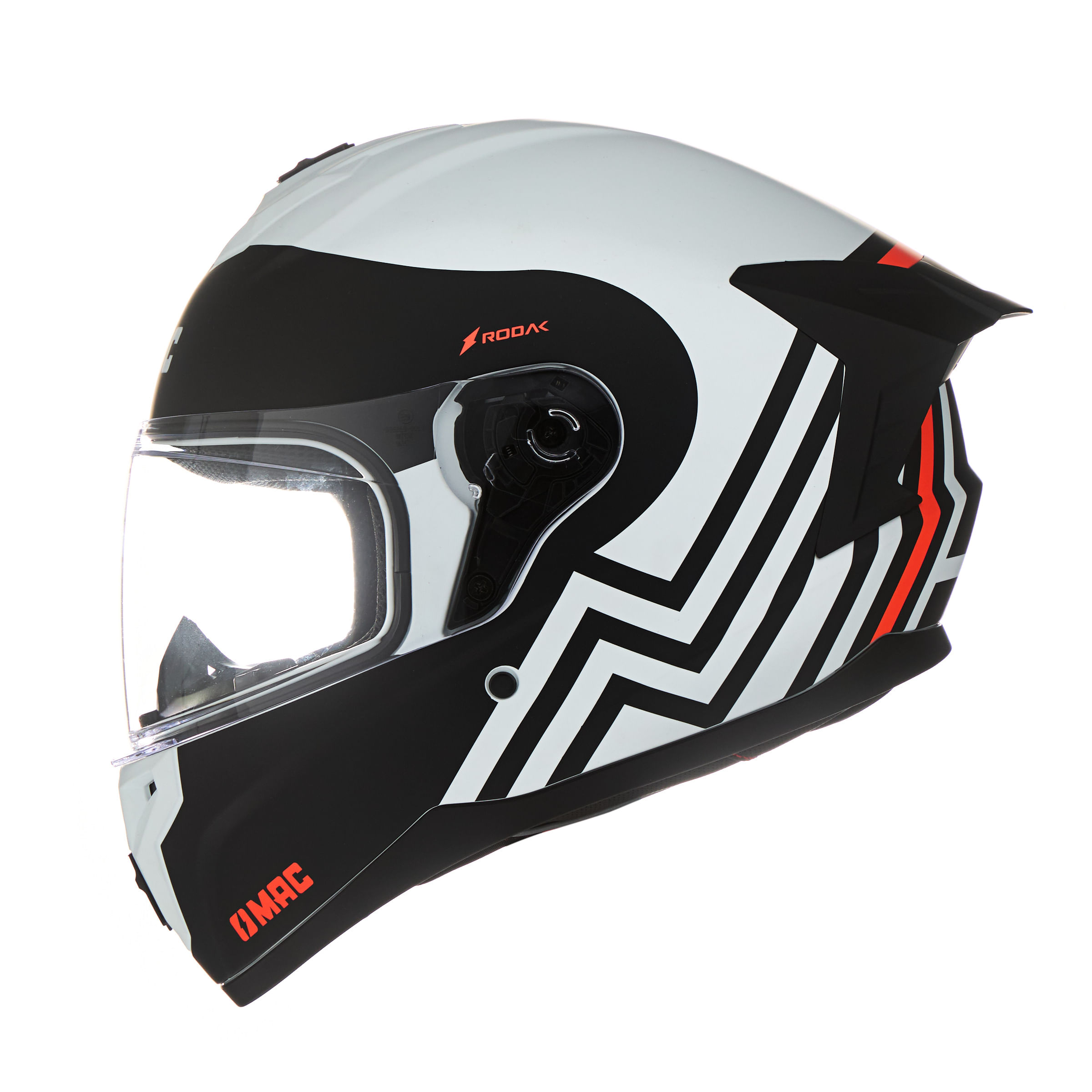 Casco MAC 070 Volt Rodak Negro / Blanco / Mate