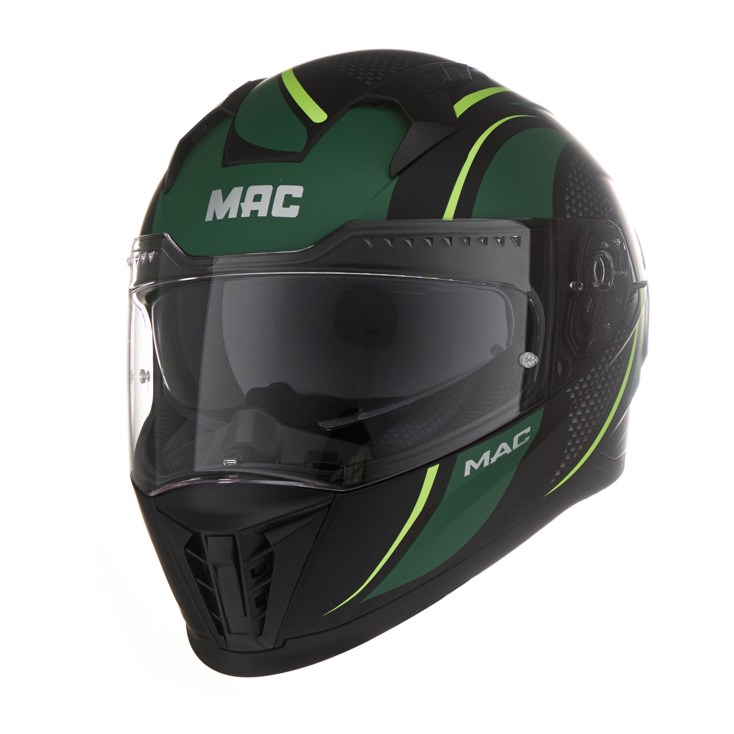 Casco MAC 069 Force Cirkus Verde / Fluo / Mate