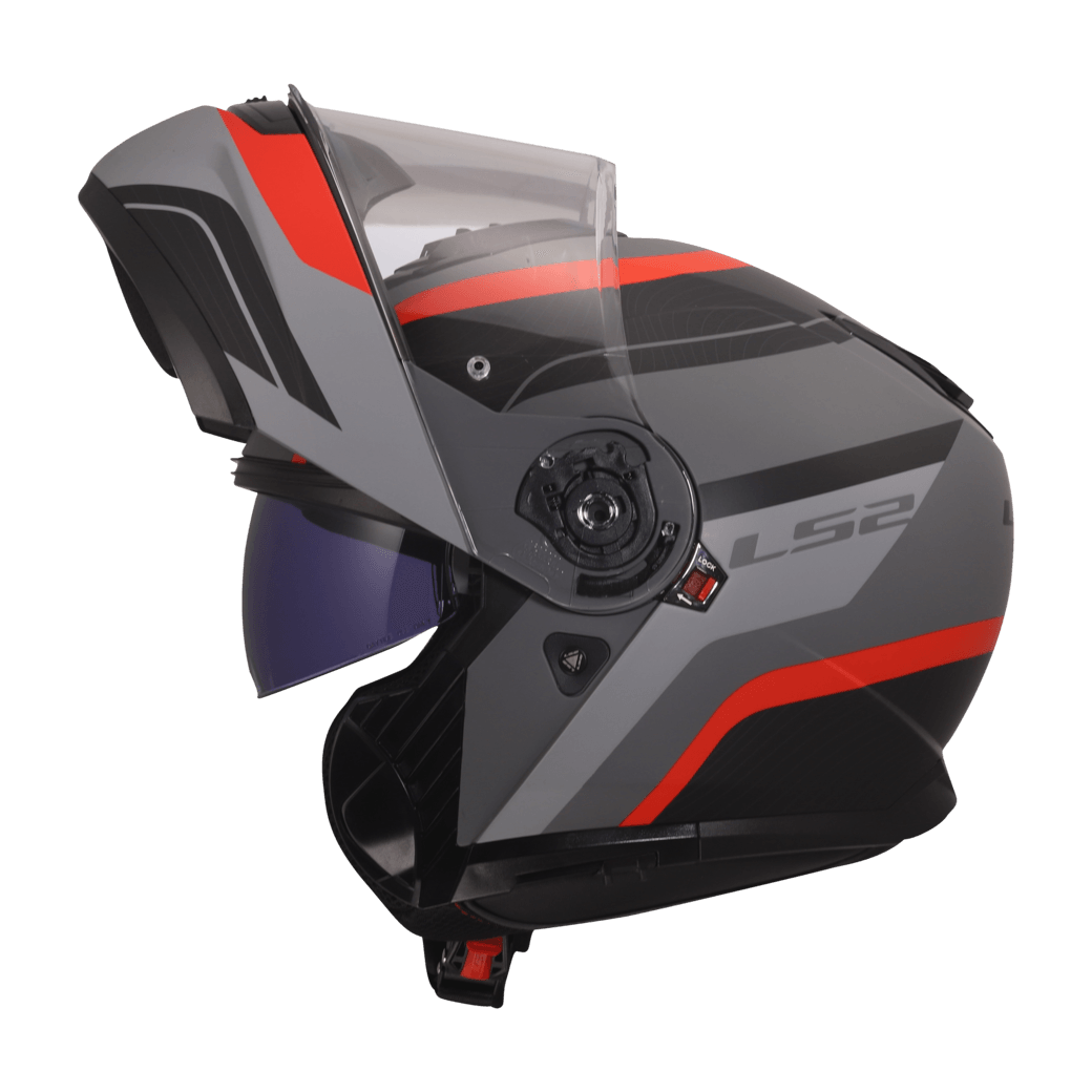 Casco LS2 908 Strobe II Monza Gris / Rojo / Brillo