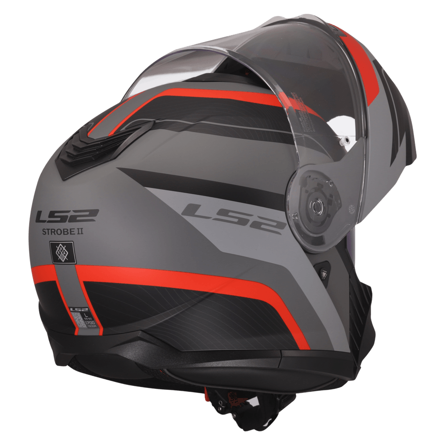 Casco LS2 908 Strobe II Monza Gris / Rojo / Brillo