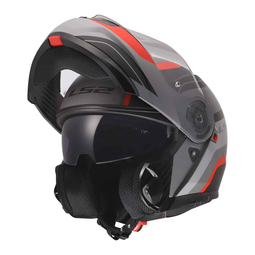Casco LS2 908 Strobe II Monza Gris / Rojo / Brillo