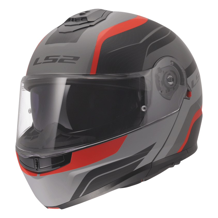 Casco LS2 908 Strobe II Monza Gris / Rojo / Brillo