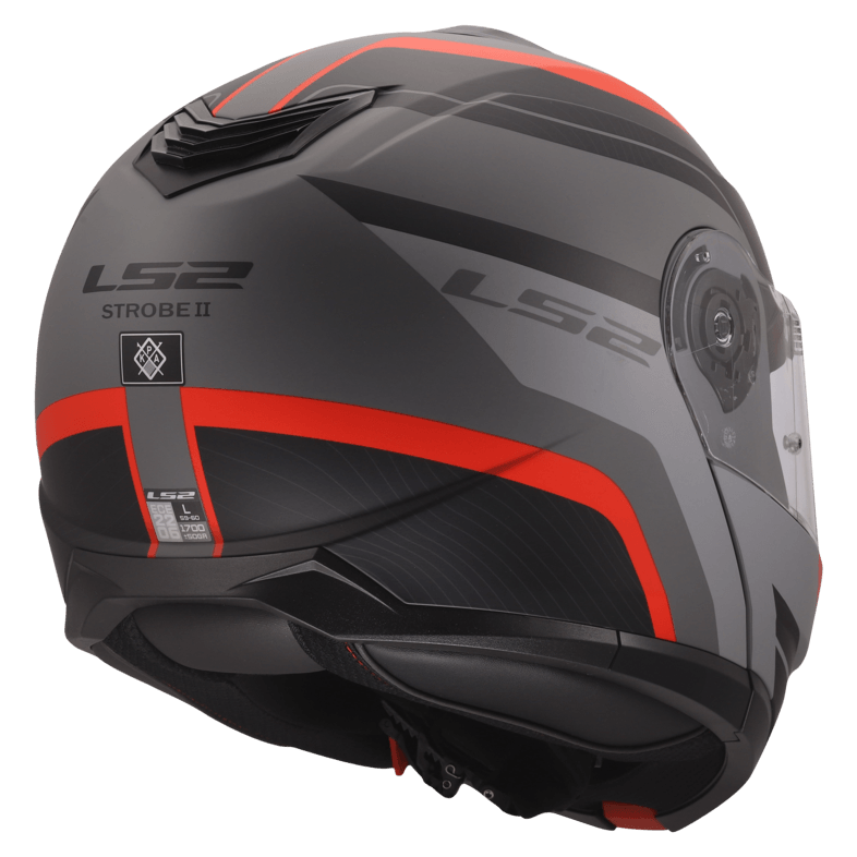 Casco LS2 908 Strobe II Monza Gris / Rojo / Brillo