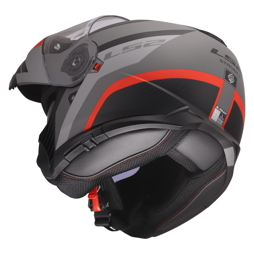 Casco LS2 908 Strobe II Monza Gris / Rojo / Brillo
