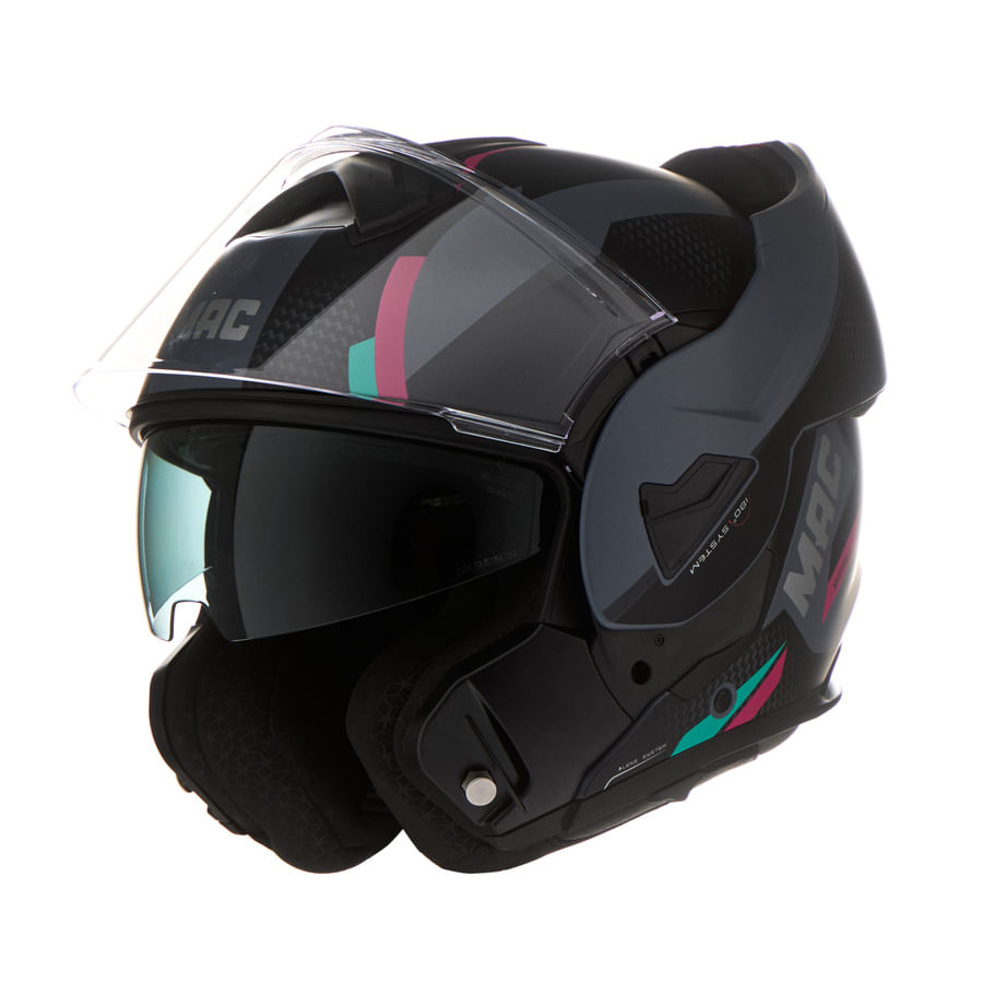 Casco MAC 628 Eclipse Vartell Negro / Gris / Mate