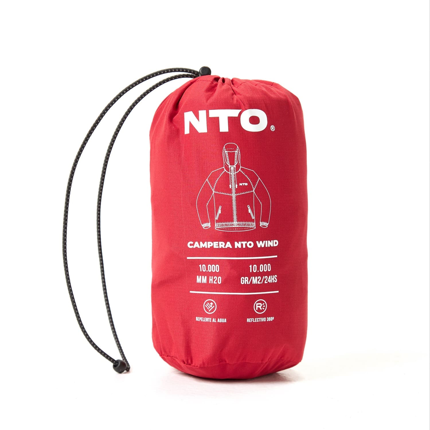 Campera NTO Wind Hombre Negra / Roja