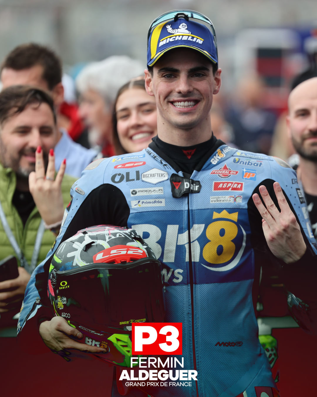 Casco LS2 805 Thunder II Aero Rep Fermin Aldeguer Brillo