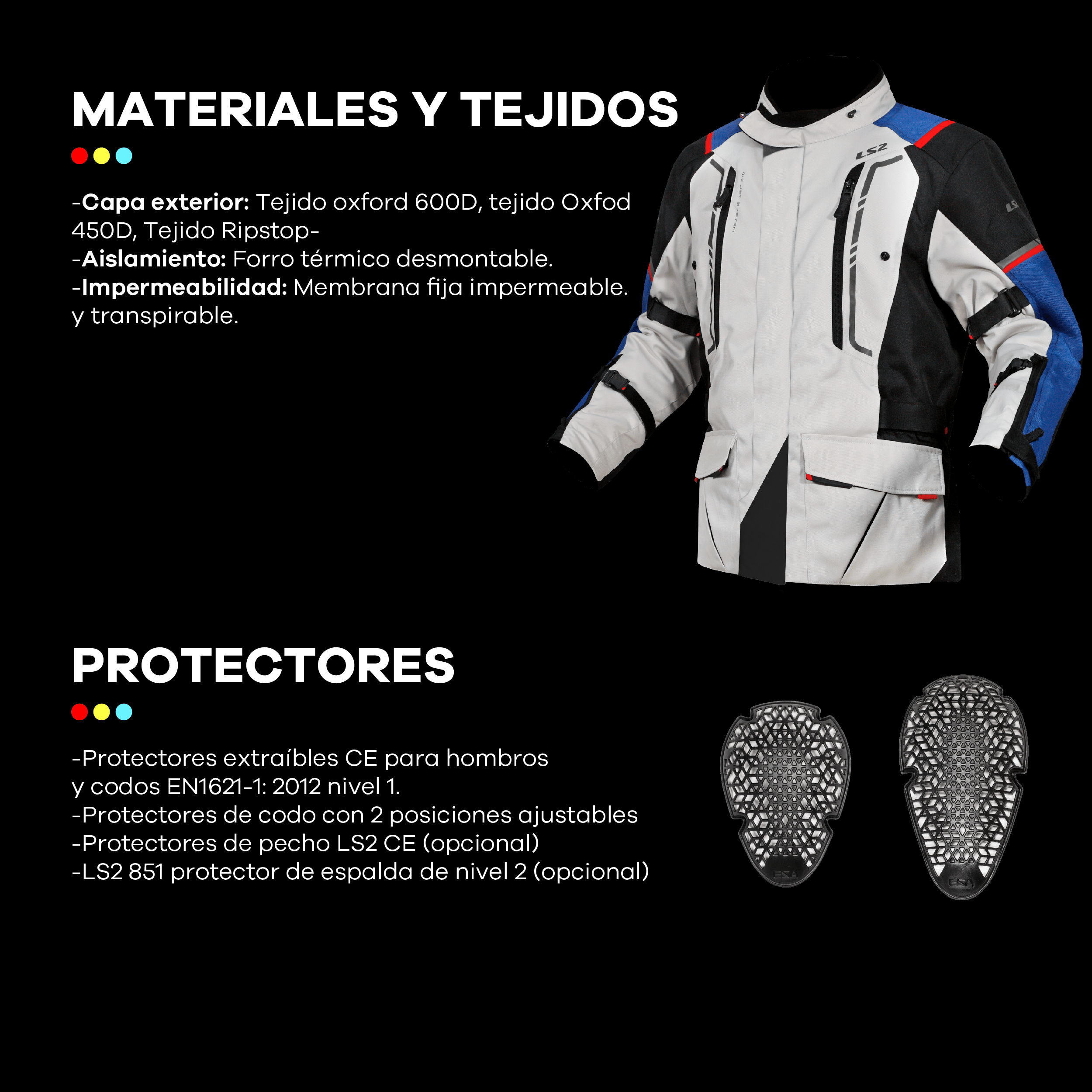 Campera LS2 Narvik Mujer Gris / Negro