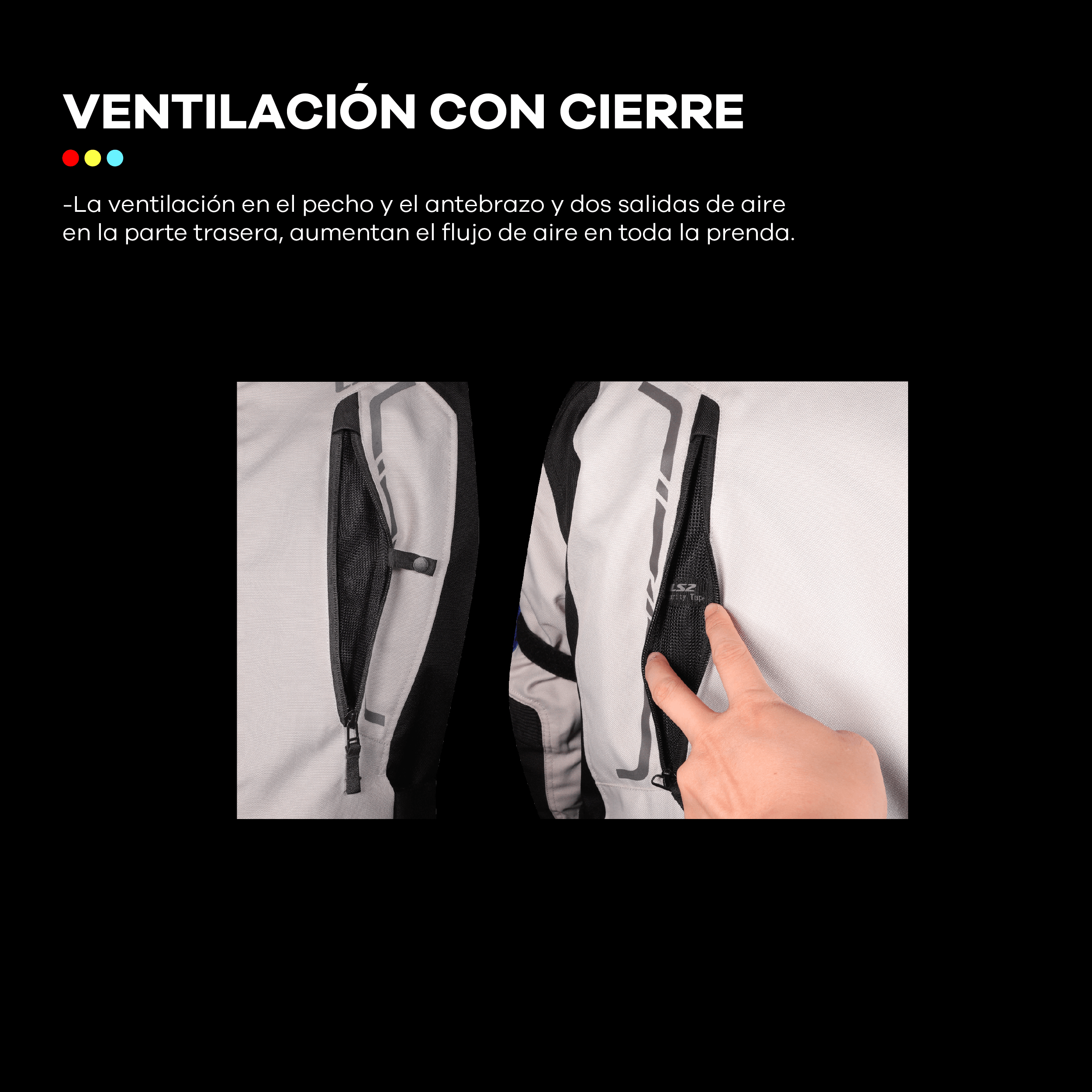 Campera LS2 Narvik Mujer Gris / Negro