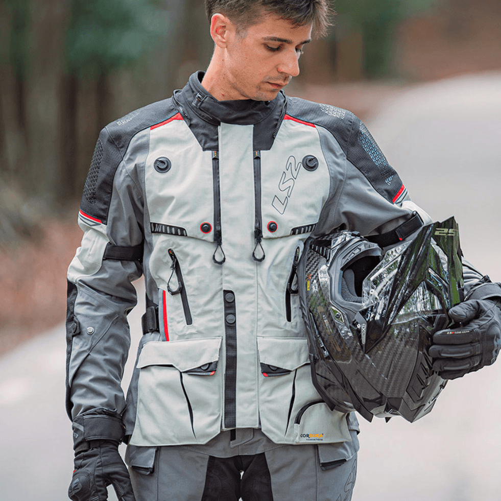 Campera LS2 Apollo Hombre Gris / Negro