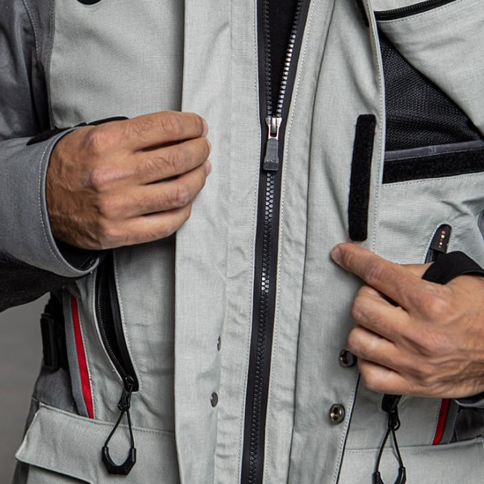 Campera LS2 Apollo Hombre Gris / Negro