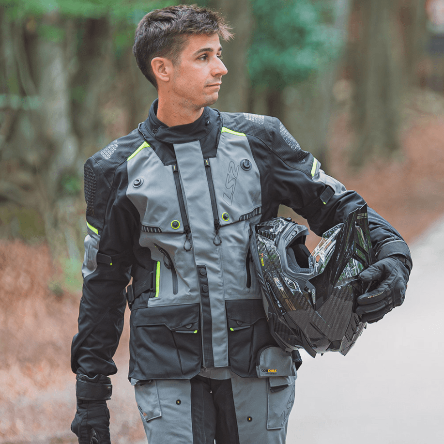 Campera LS2 Apollo Hombre Negro / Gris