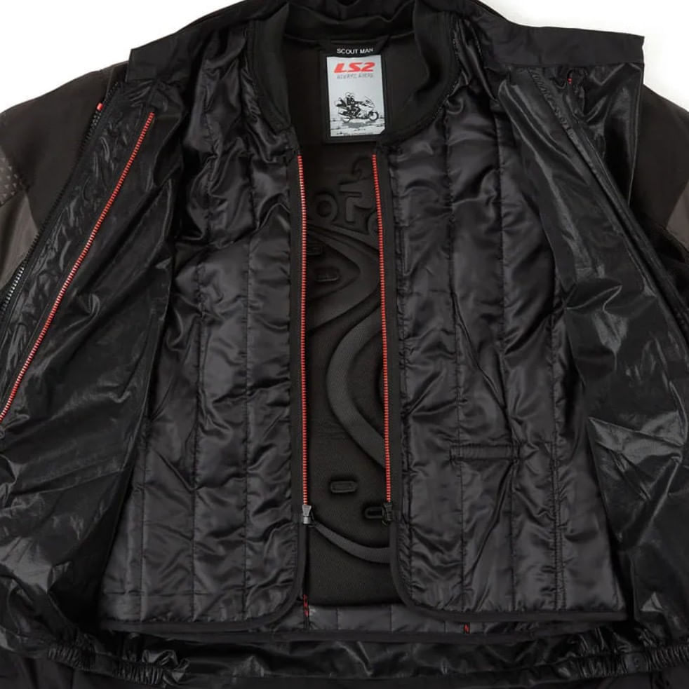 Campera LS2 Scout Hombre Negro / Gris