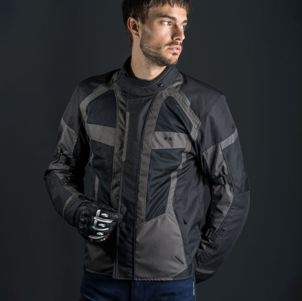 Campera LS2 Scout Hombre Negro / Gris