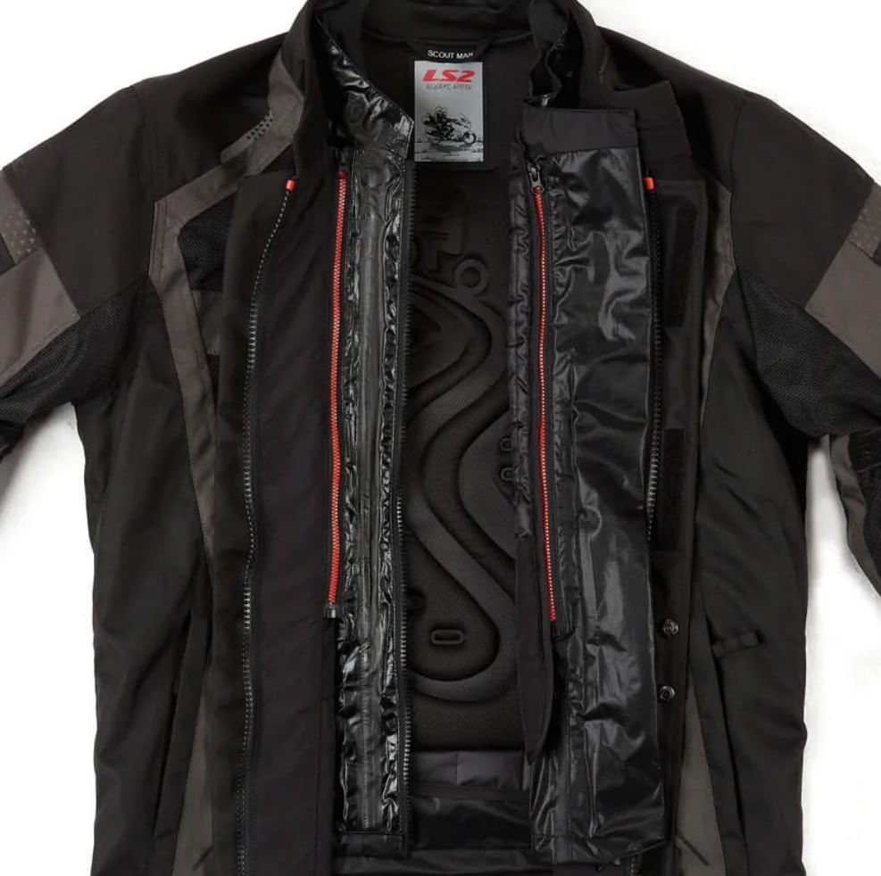 Campera LS2 Scout Hombre Negro / Gris