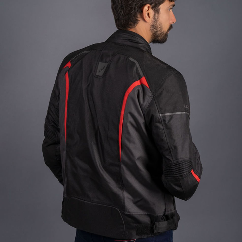 Campera LS2 Sepang Hombre Negro / Rojo
