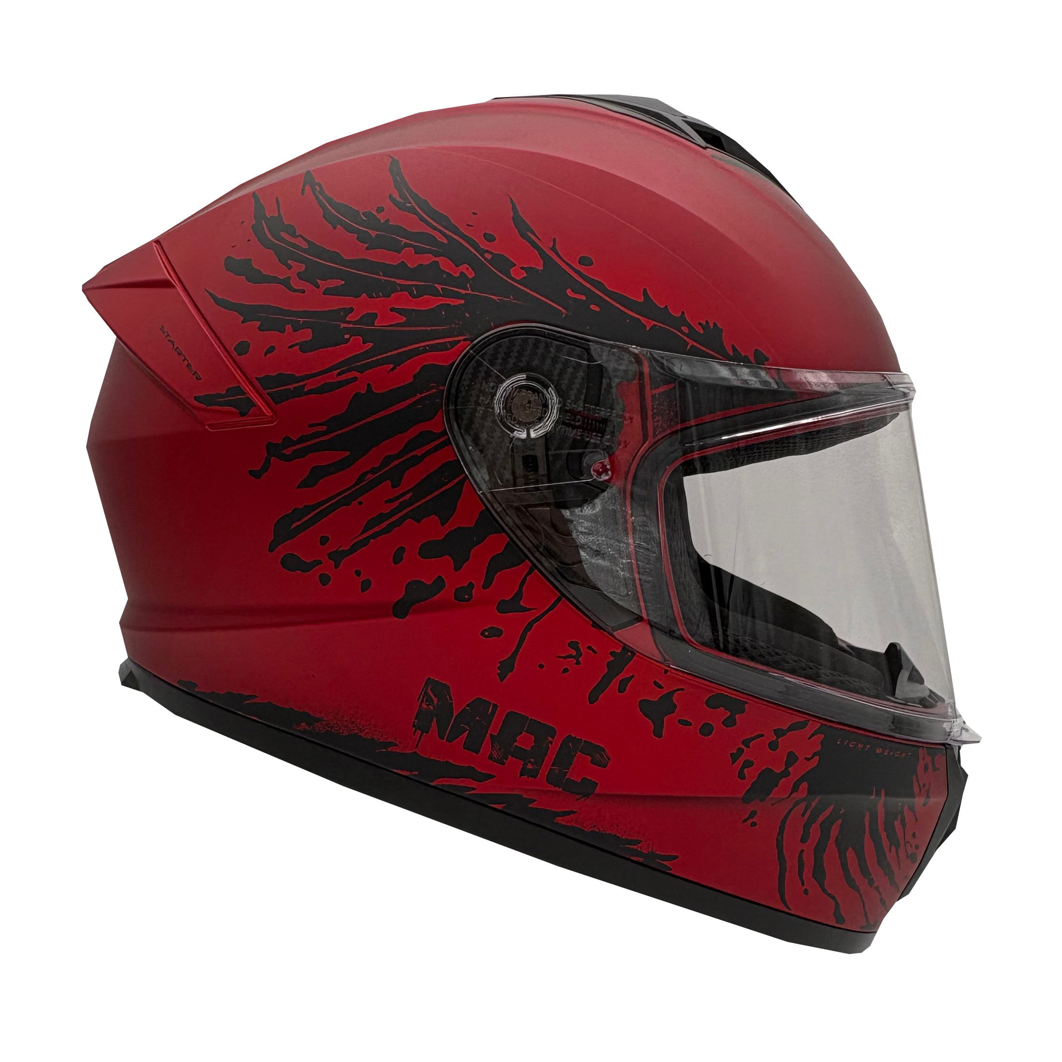 Casco MAC 801 Starter Fenix Rojo / Negro / Mate
