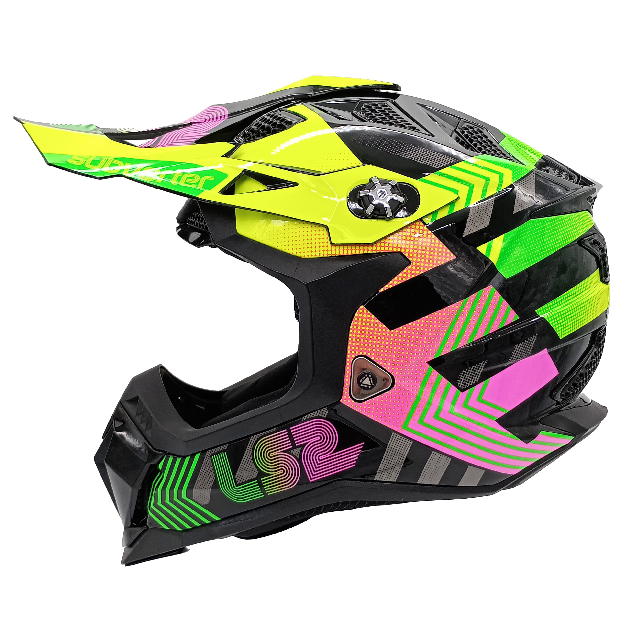 Casco LS2 700 Subverter Chromatic Negro / Fluo Brillo
