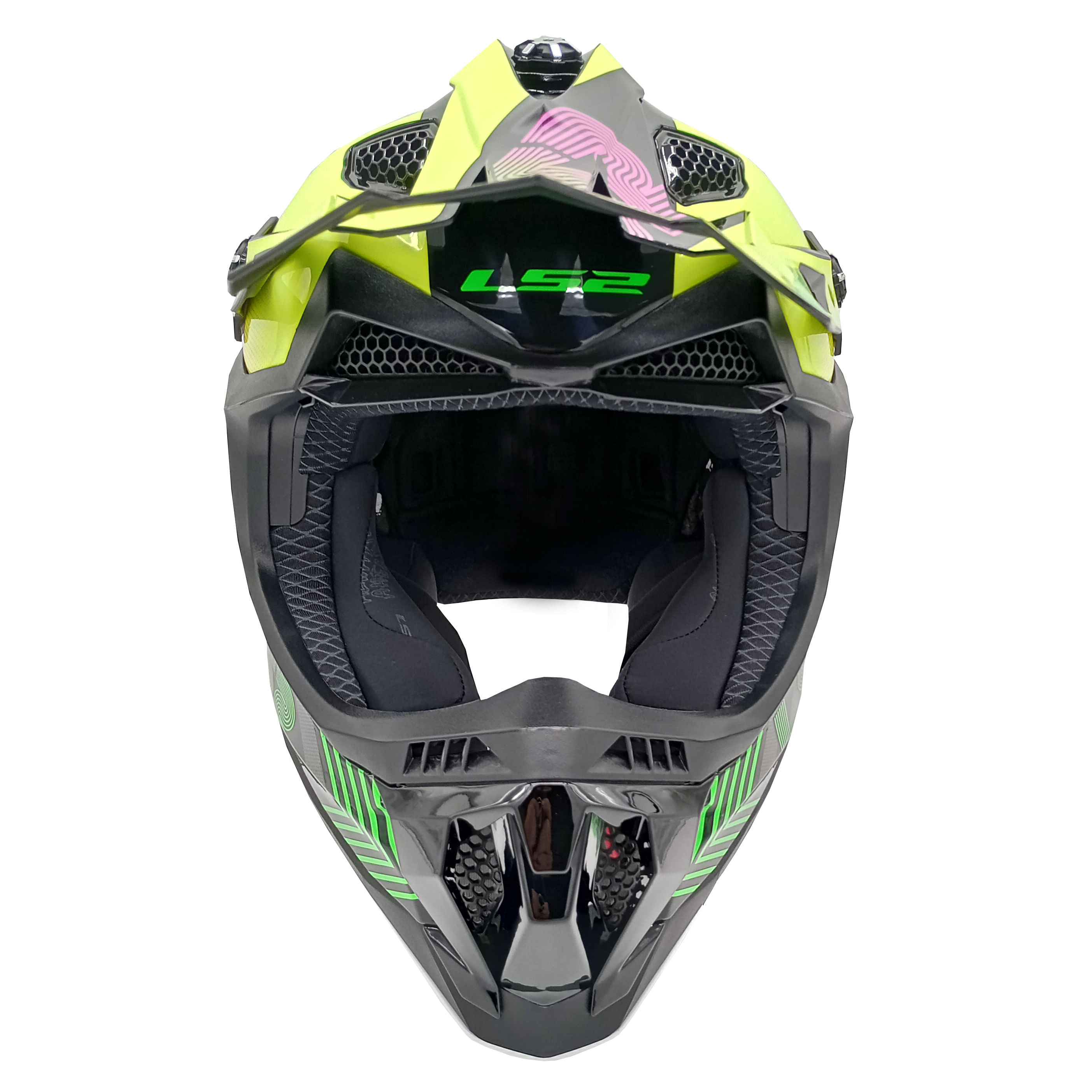 Casco LS2 700 Subverter Chromatic Negro / Fluo Brillo