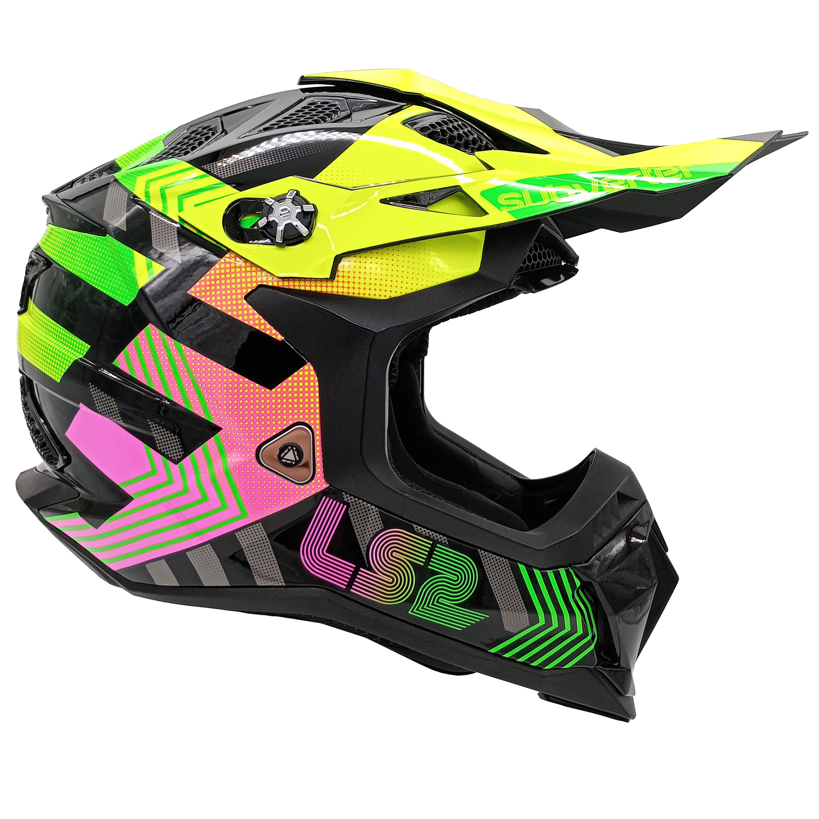 Casco LS2 700 Subverter Chromatic Negro / Fluo Brillo