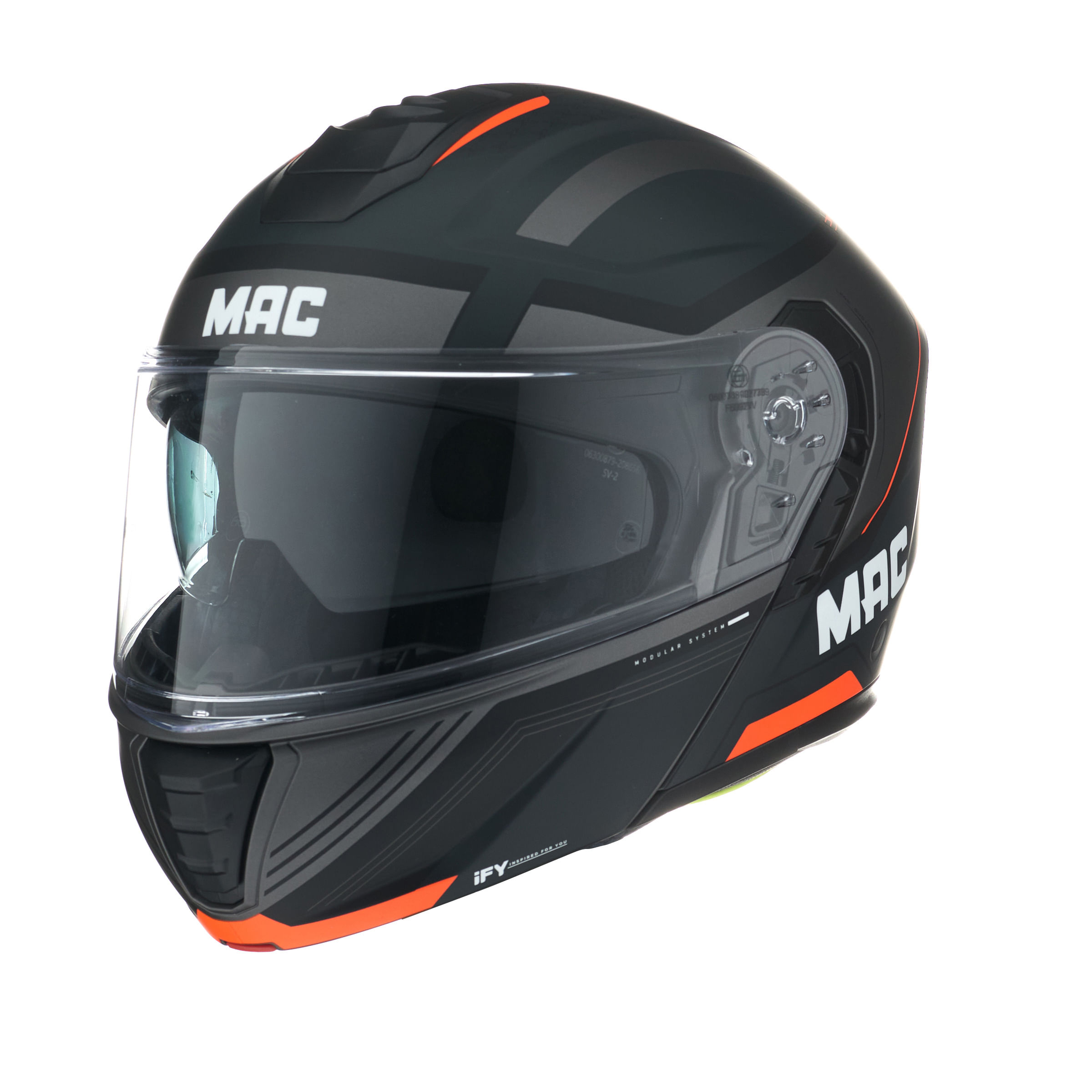 Casco MAC 917 Onyx Genius Negro / Rojo / Mate
