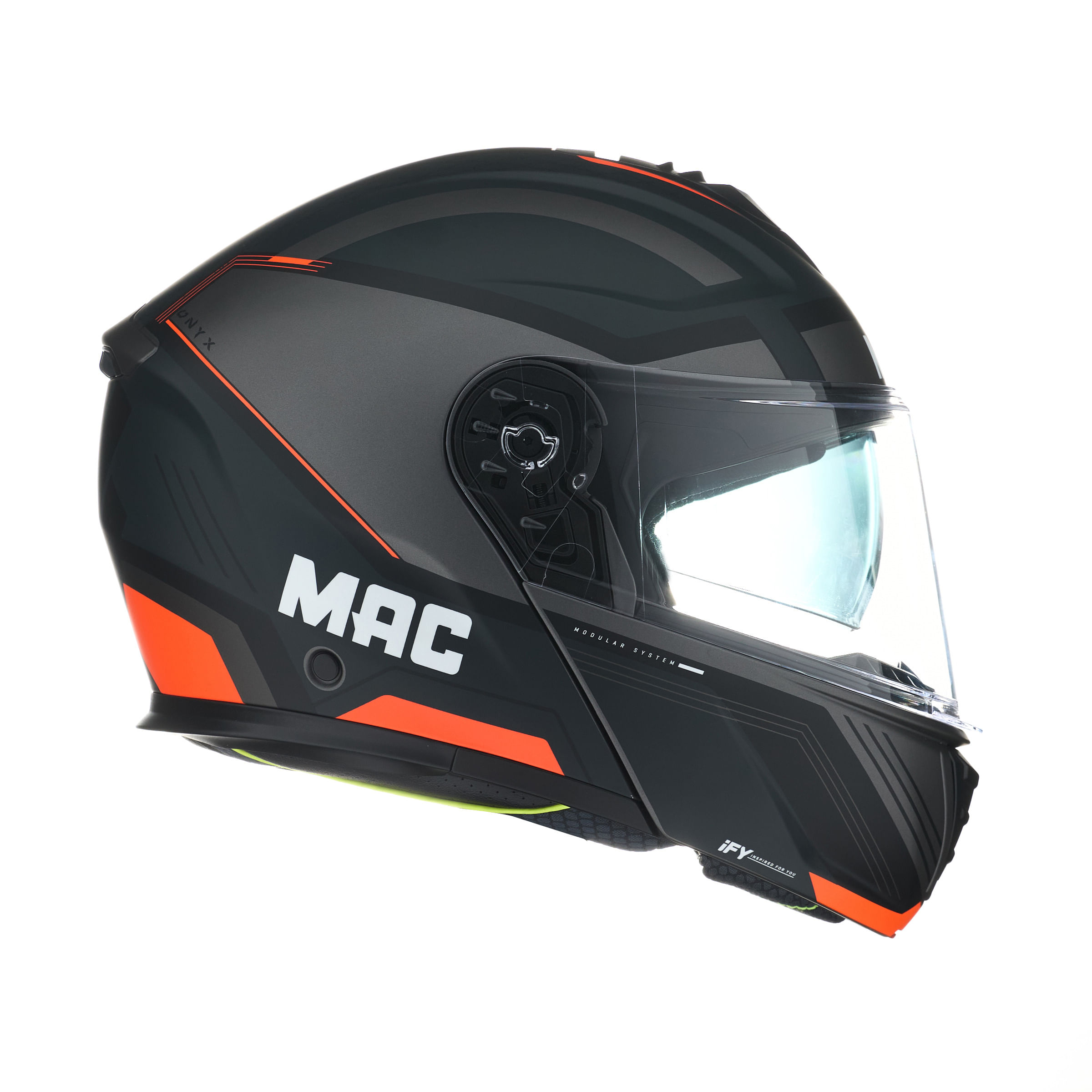 Casco MAC 917 Onyx Genius Negro / Rojo / Mate