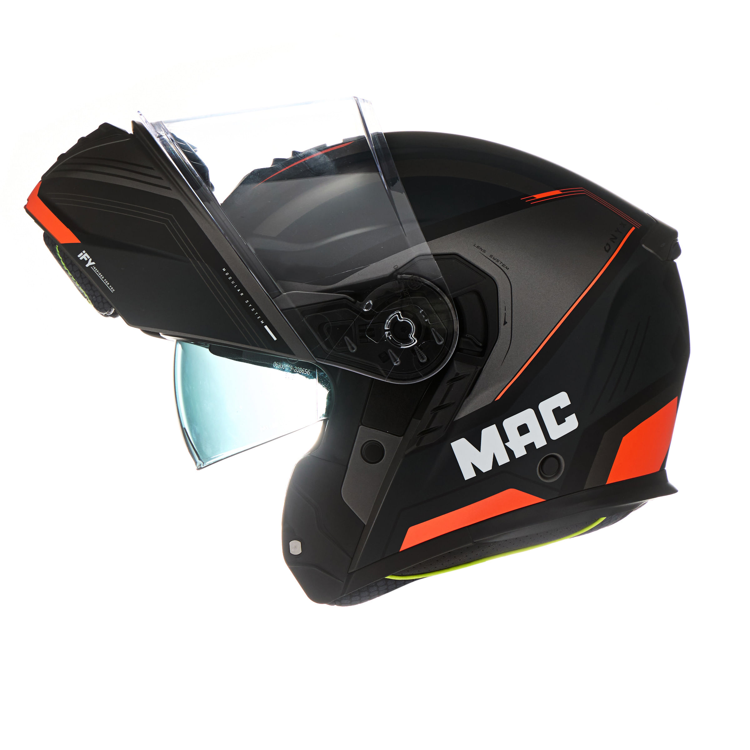 Casco MAC 917 Onyx Genius Negro / Rojo / Mate