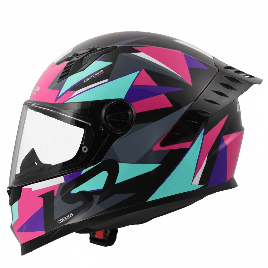 Casco LS2 816 Cosmos Astom Negro / Rosa / Mate