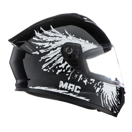 Casco MAC 801 Starter Fenix Negro / Blanco / Brillo