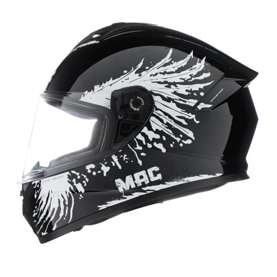 Casco MAC 801 Starter Fenix Negro / Blanco / Brillo