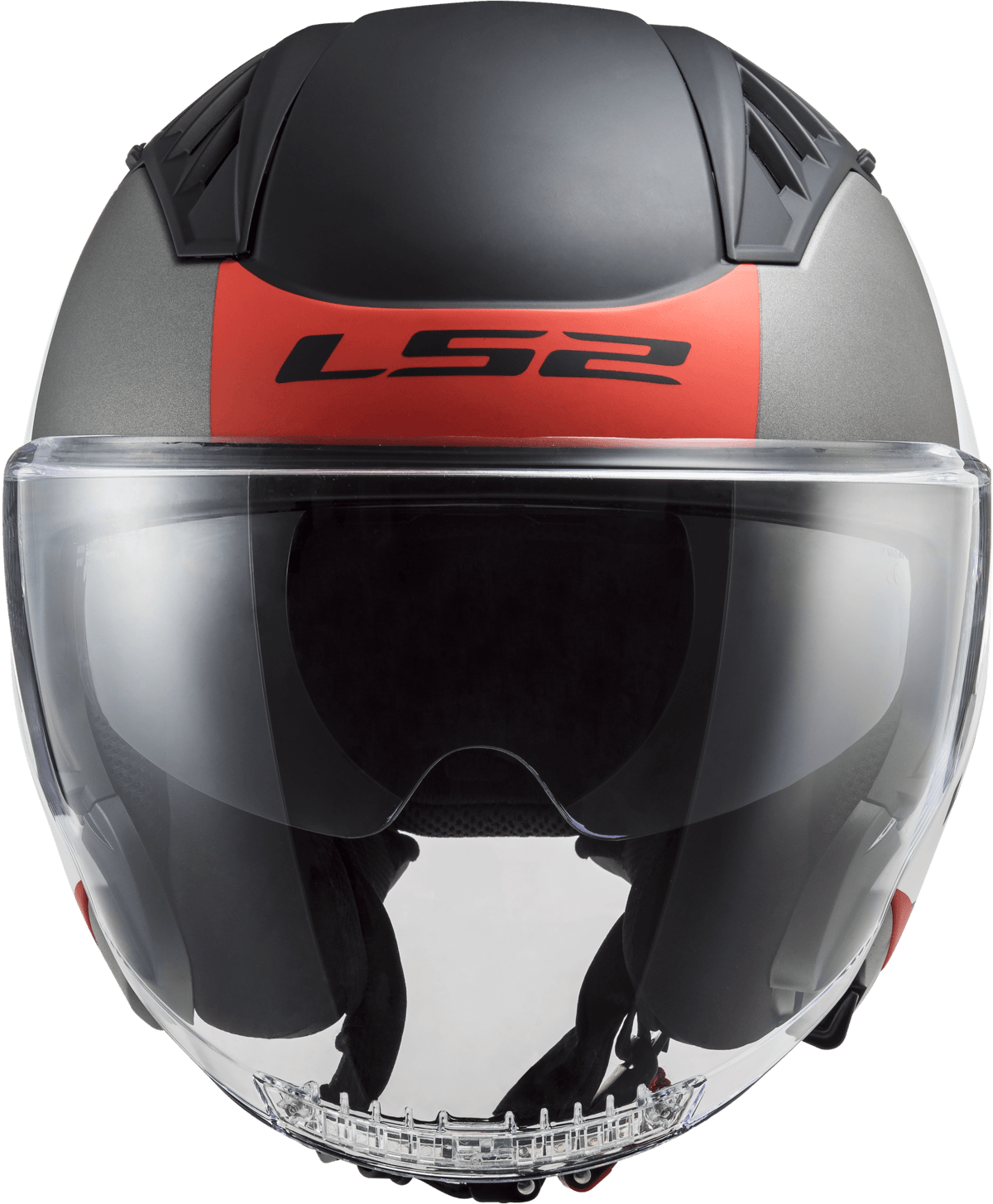 Casco LS2 600 Copter II Urbane Solid Blanco / Rojo / Mate