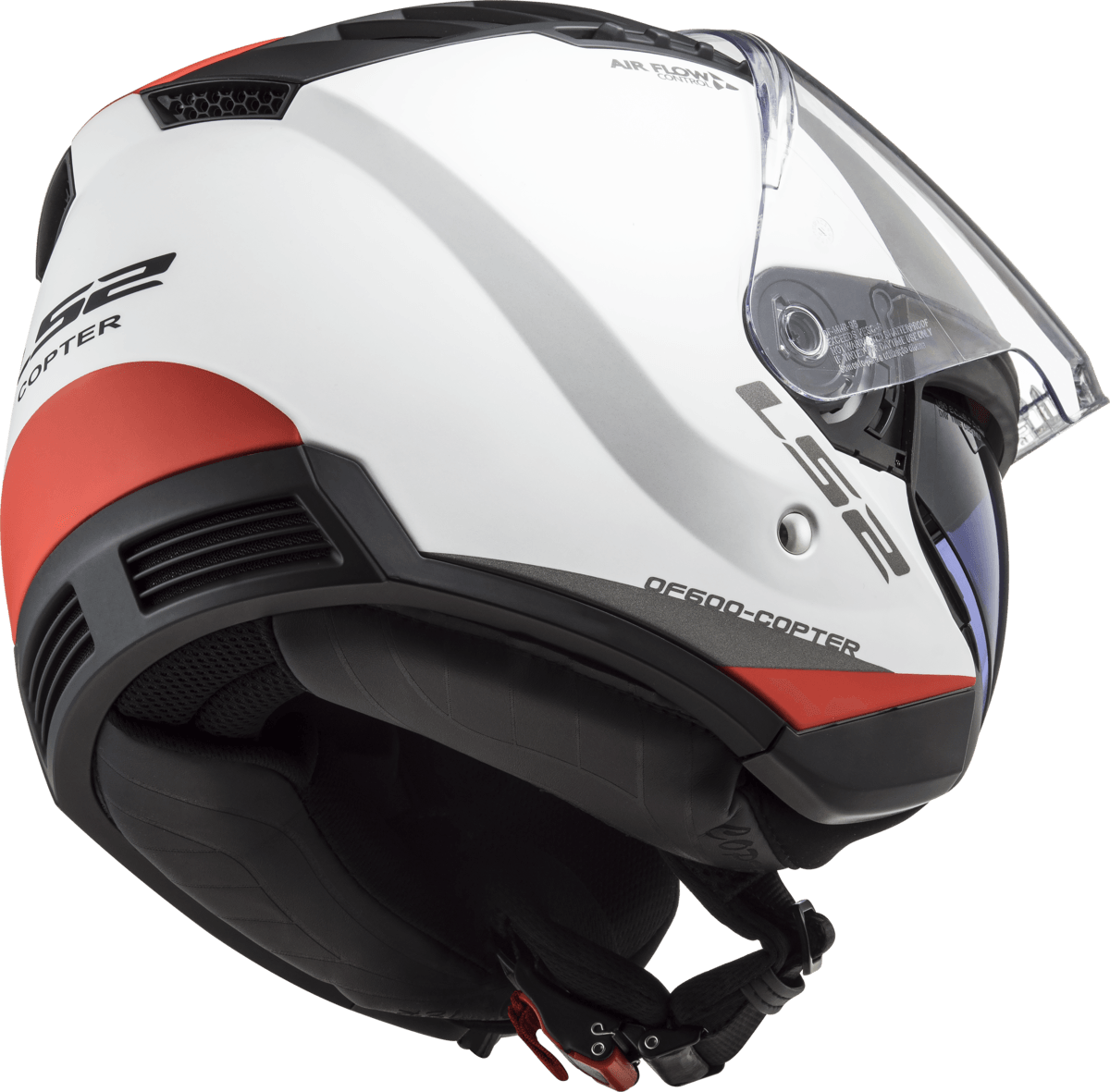 Casco LS2 600 Copter II Urbane Solid Blanco / Rojo / Mate