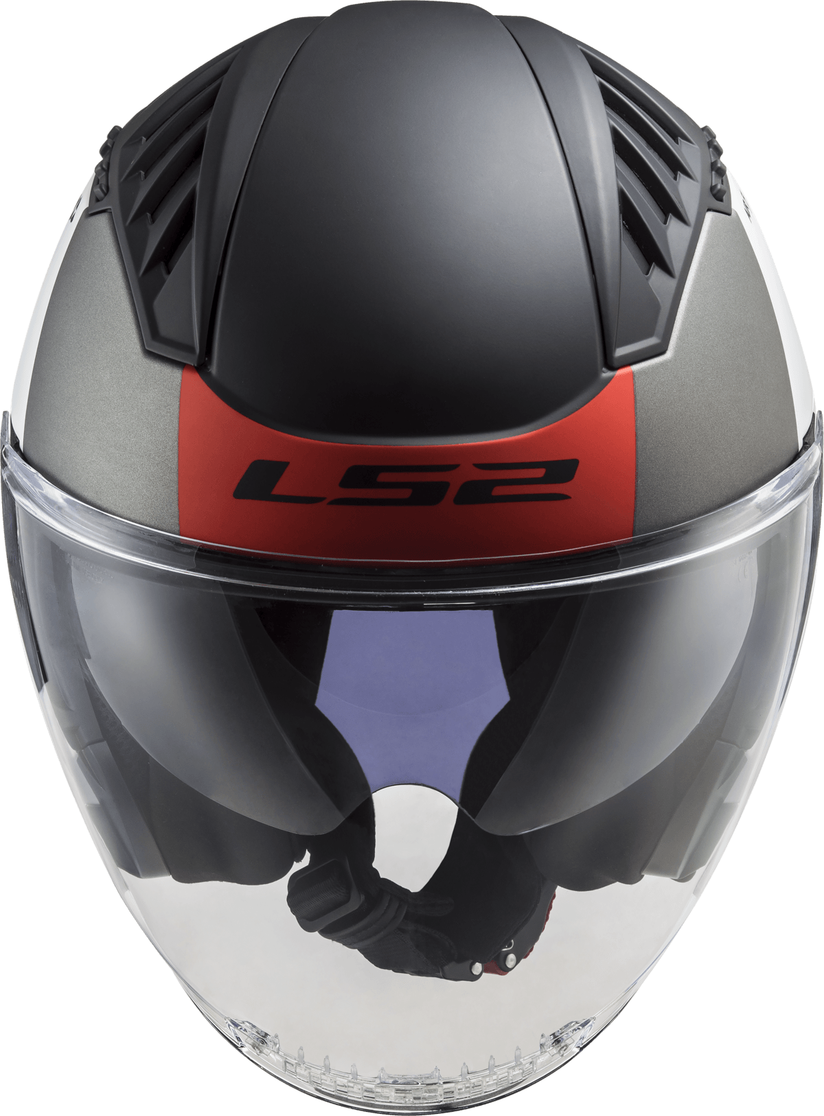 Casco LS2 600 Copter II Urbane Solid Blanco / Rojo / Mate