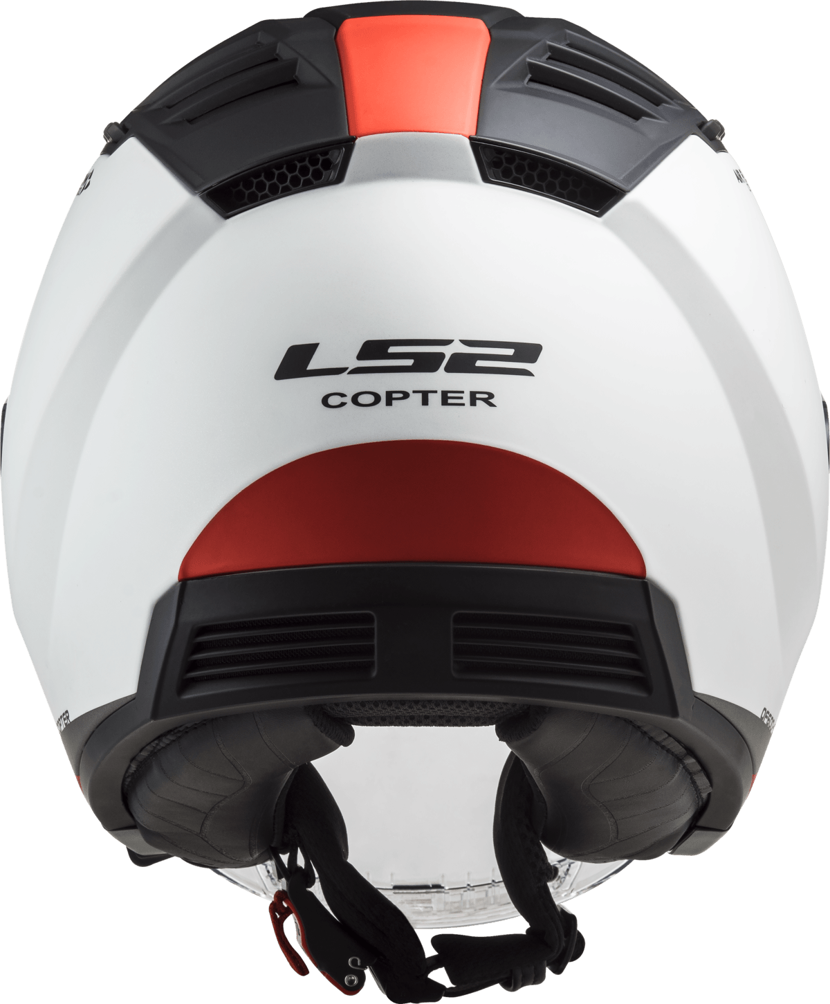 Casco LS2 600 Copter II Urbane Solid Blanco / Rojo / Mate