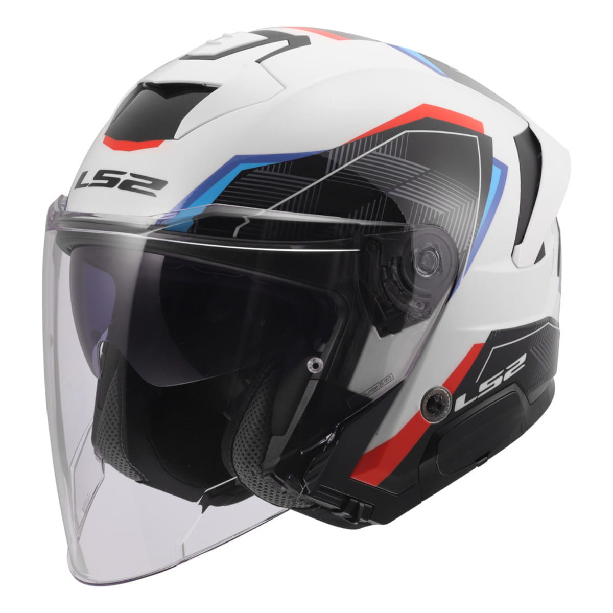Casco LS2 618 Verso II Air Blanco / Azul / Brillo