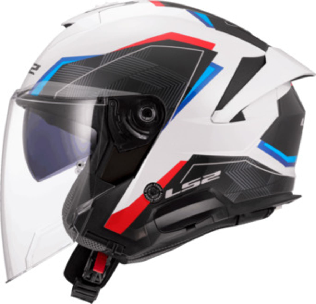 Casco LS2 618 Verso II Air Blanco / Azul / Brillo