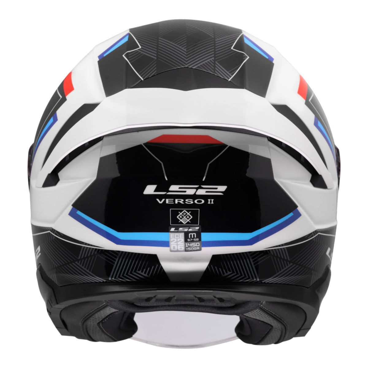 Casco LS2 618 Verso II Air Blanco / Azul / Brillo