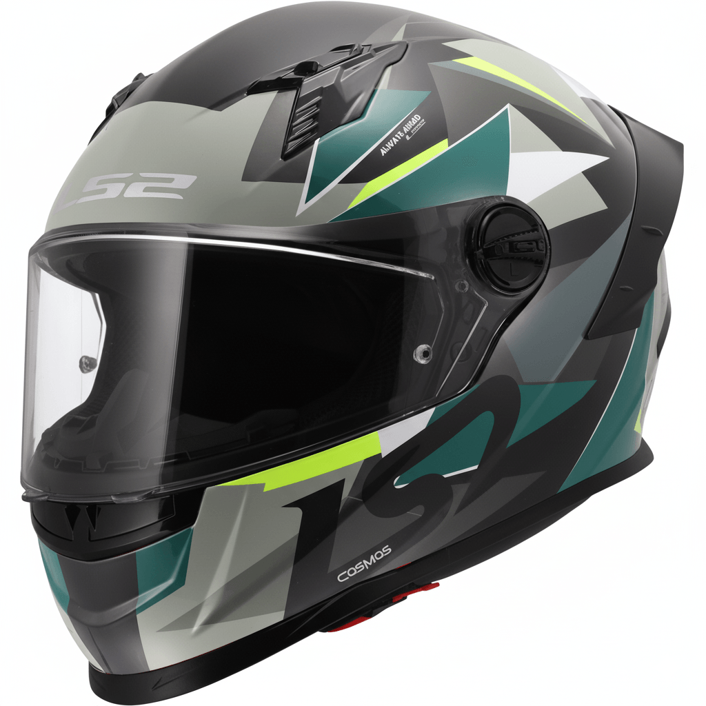 Casco LS2 816 Cosmos Astom Gris / Verde / Mate