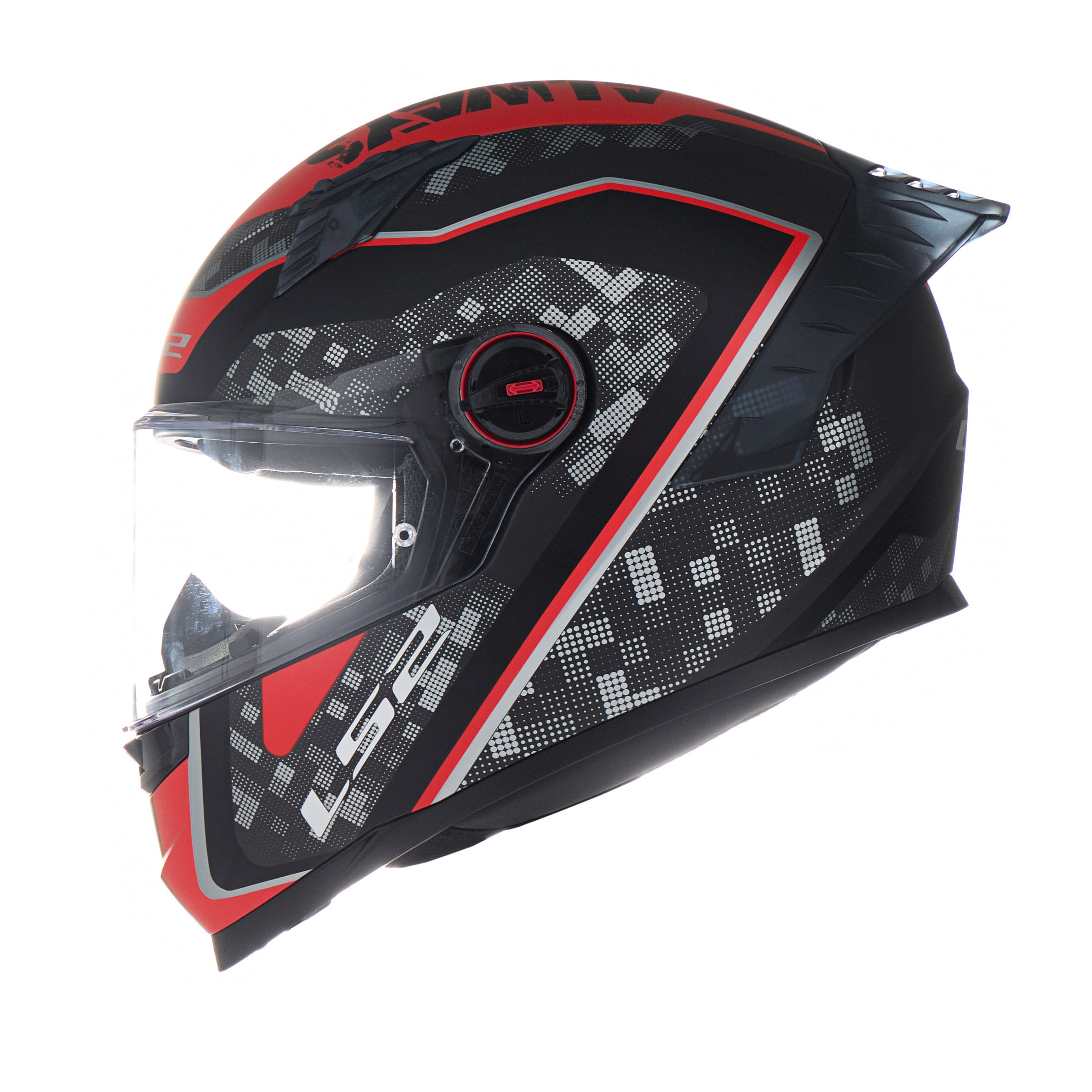 Casco LS2 816 Cosmos Strike Gris / Rojo / Mate