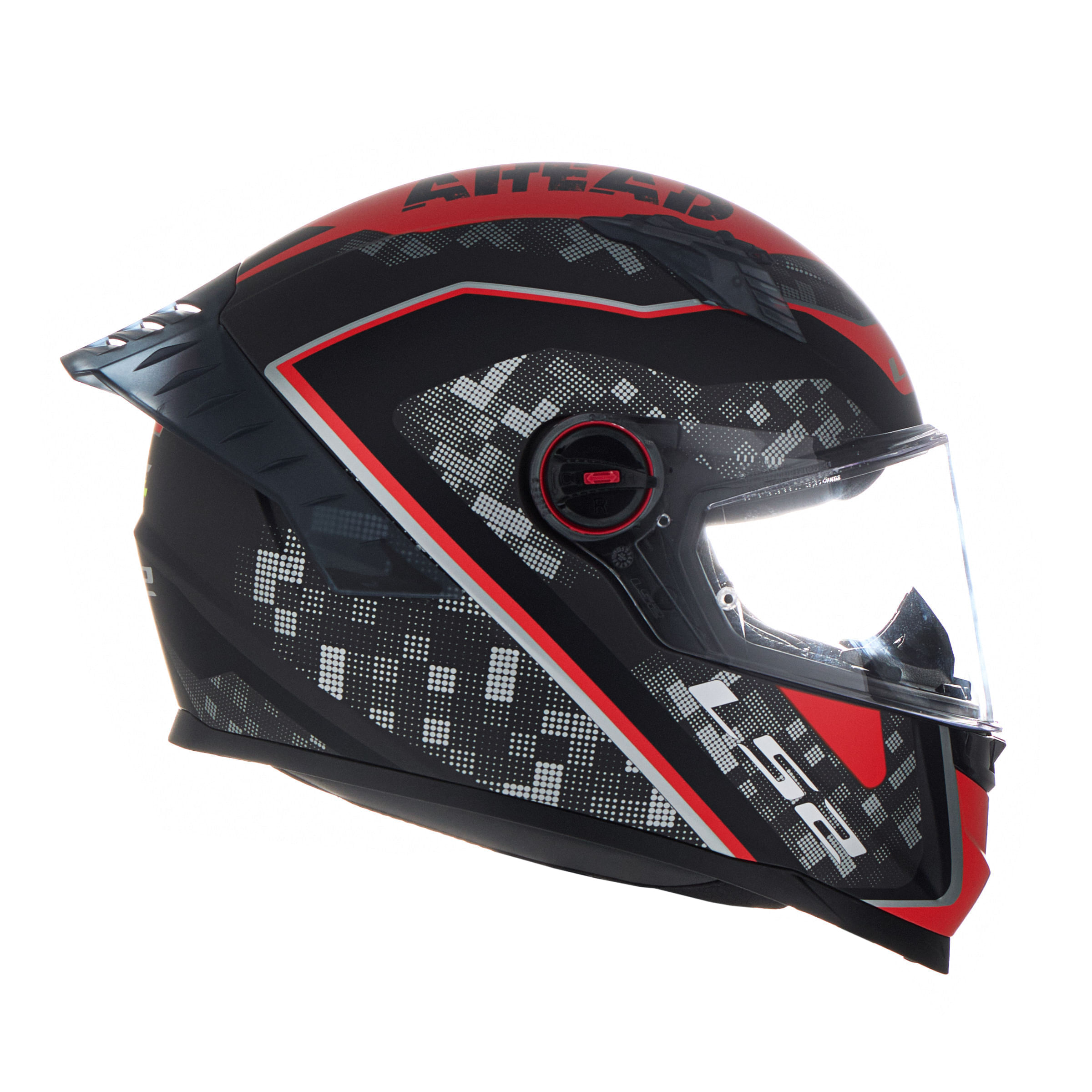 Casco LS2 816 Cosmos Strike Gris / Rojo / Mate