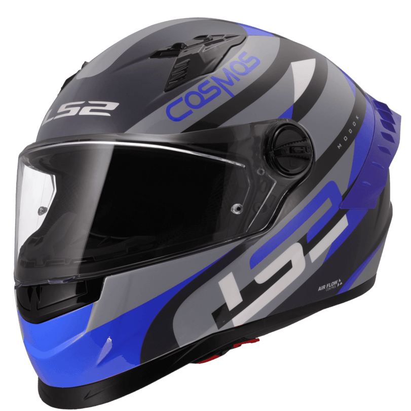 Casco LS2 816 Cosmos Modok Negro / Azul / Mate
