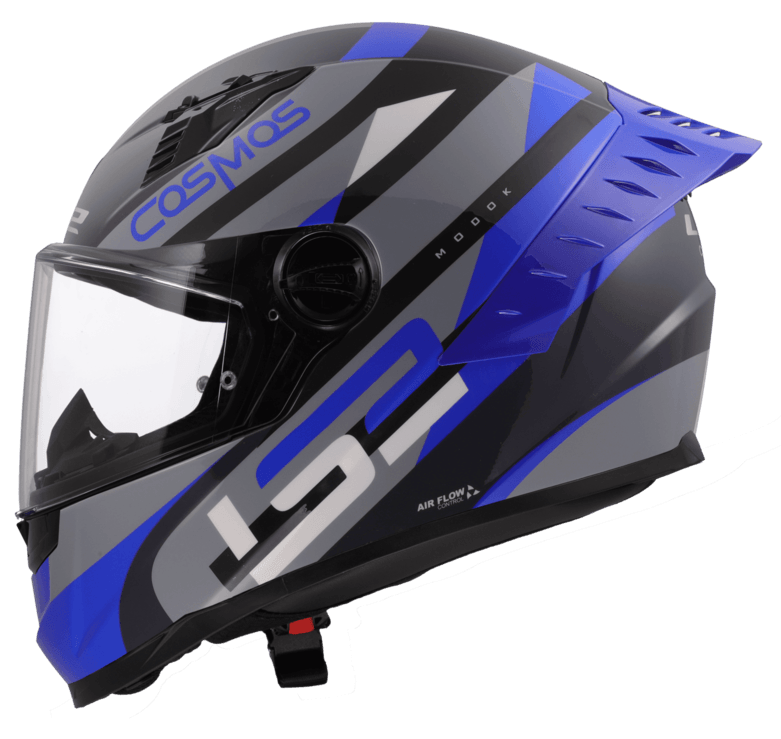 Casco LS2 816 Cosmos Modok Negro / Azul / Mate