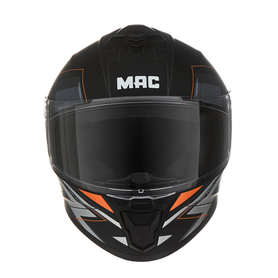 Casco MAC 801 Starter Ravis Negro / Naranja / Mate