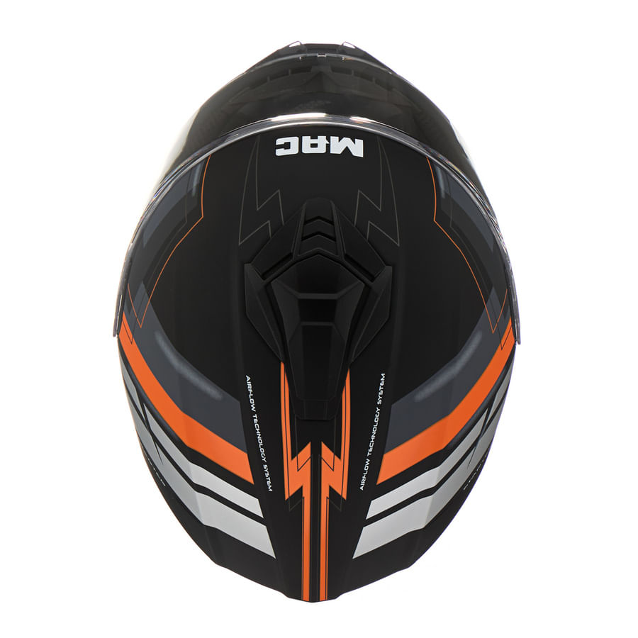 Casco MAC 801 Starter Ravis Negro / Naranja / Mate