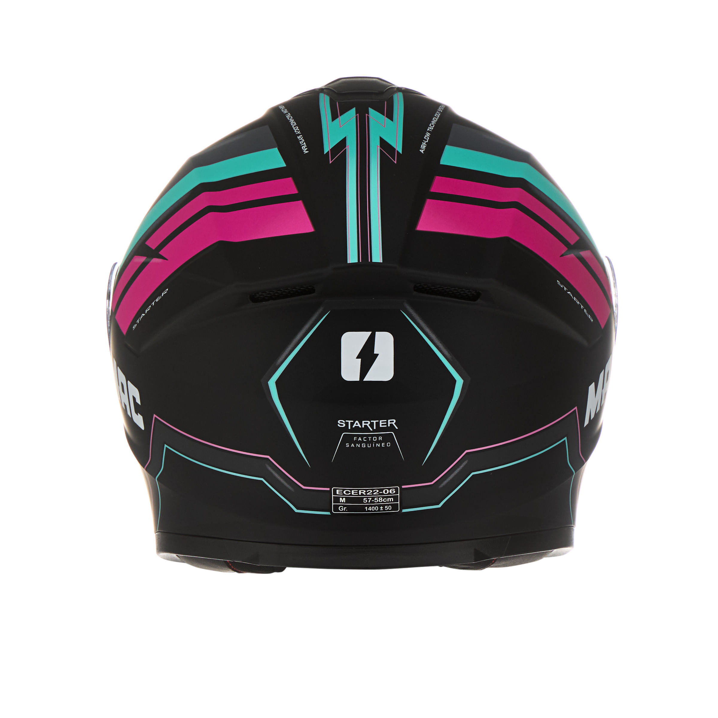 Casco MAC 801 Starter Ravis Negro / Rosa / Mate
