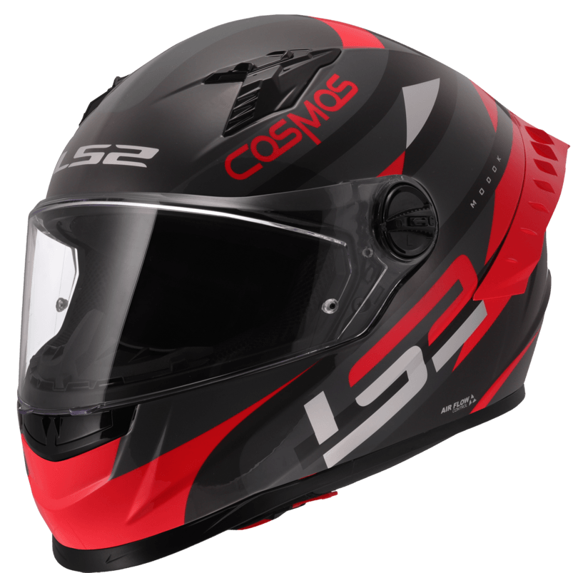 Casco LS2 816 Cosmos Modok Negro / Rojo Mate