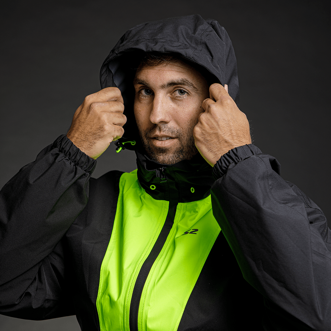 Campera LS2 X-Rain Hombre Negro / Amarillo