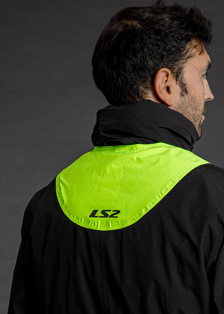 Campera LS2 X-Rain Hombre Negro / Amarillo