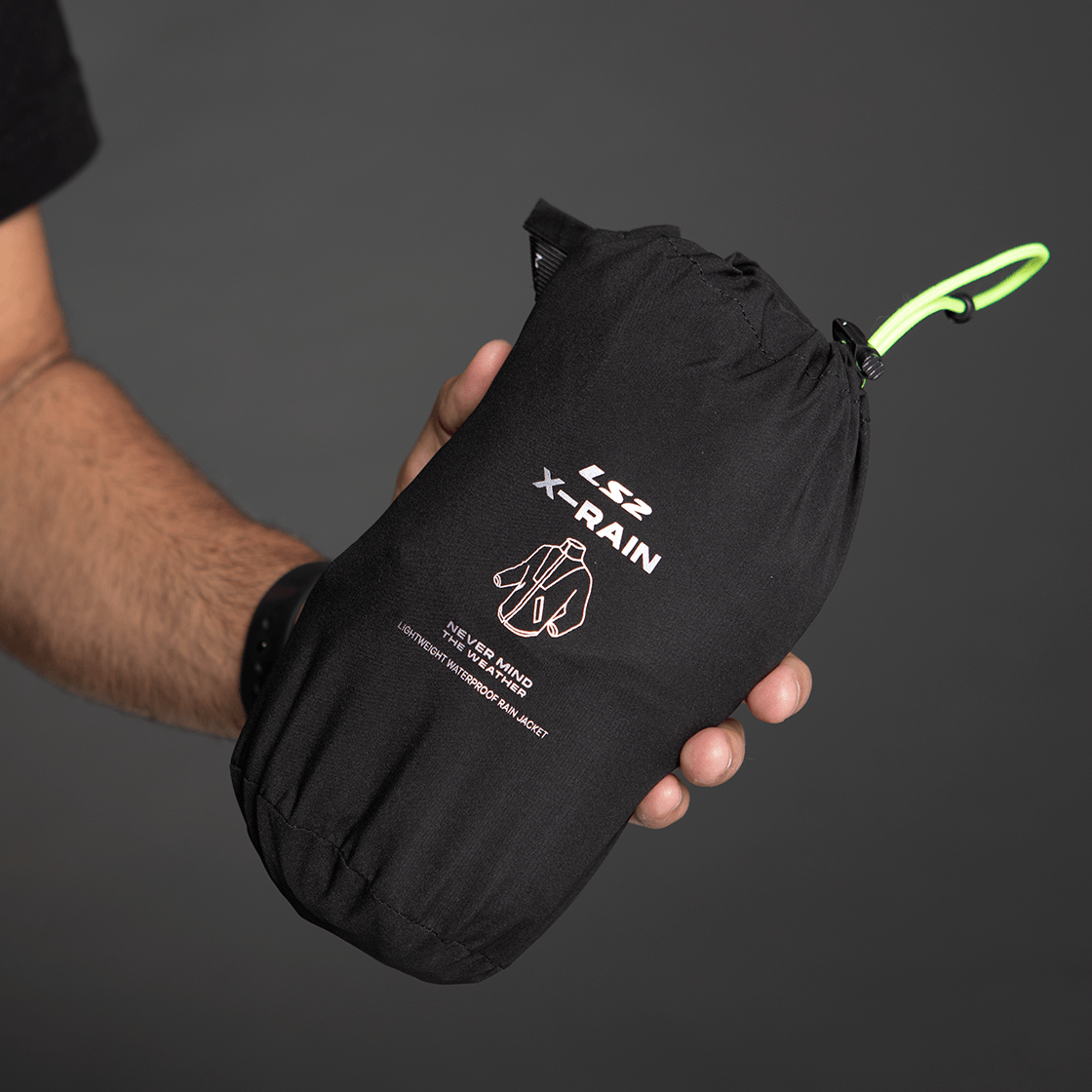 Campera LS2 X-Rain Hombre Negro / Amarillo